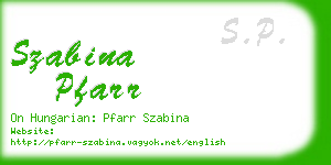 szabina pfarr business card